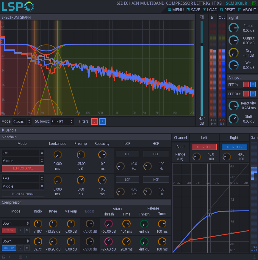 Sidechain Multi-band Kompressor LeftRight x8